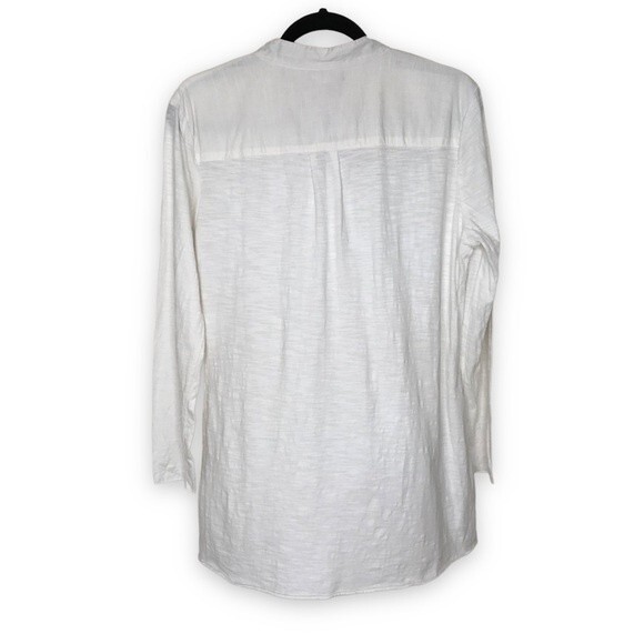 tsd by Stella Carakasi Long Sleeve Pin Tucks 100% Cotton Ivory Popover Medium - Picture 2 of 13